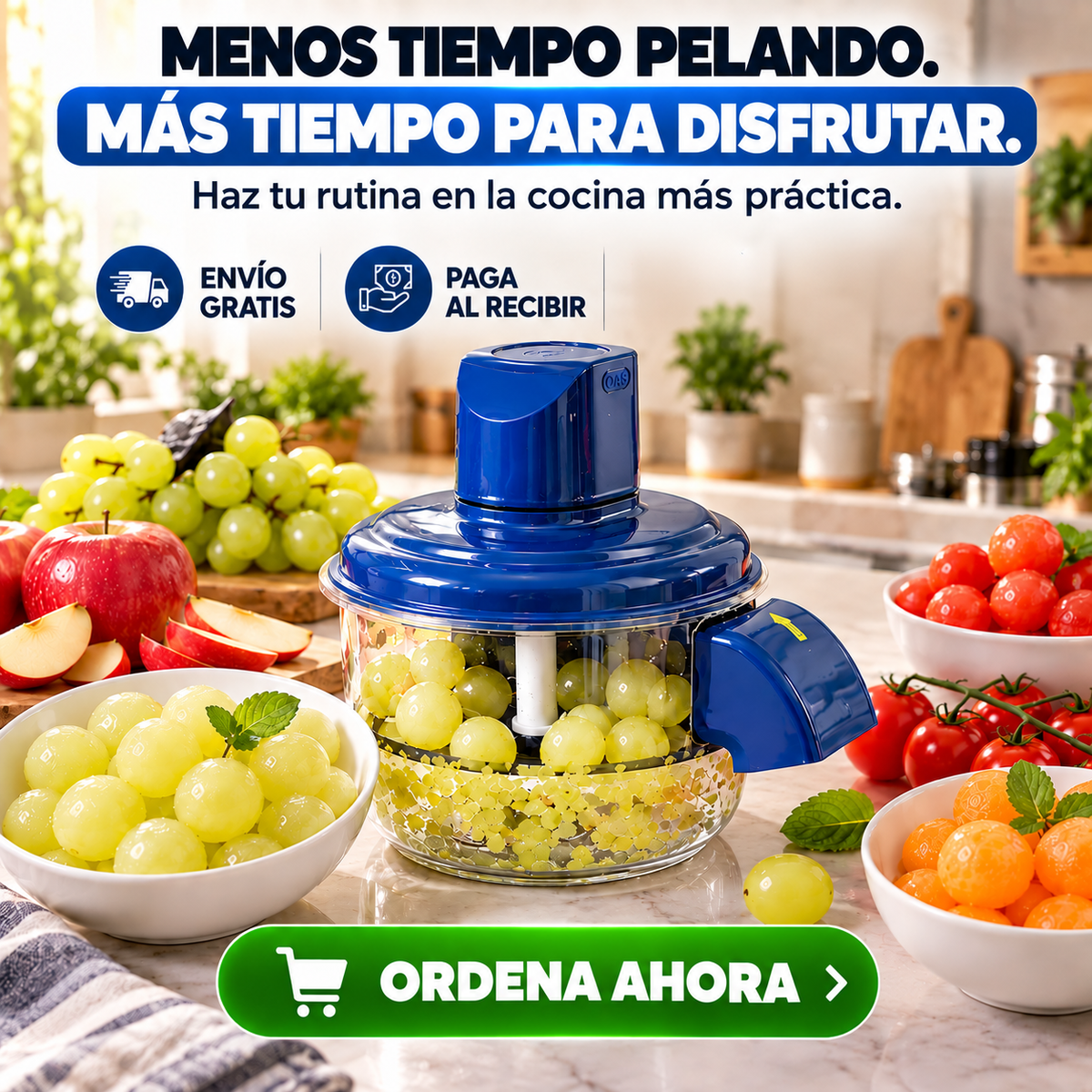 Pelador Eléctrico de Frutas y Verduras